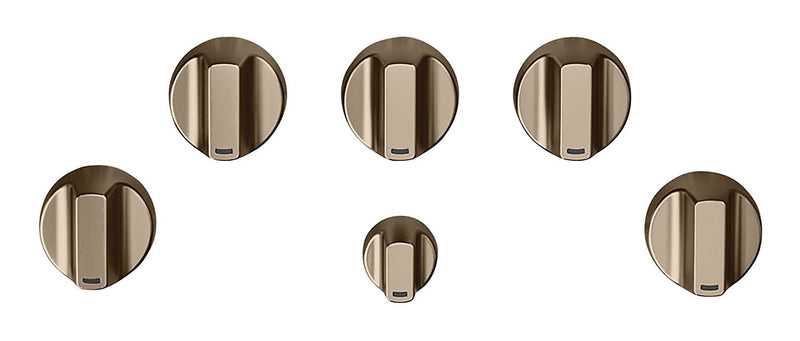 Café 5-Piece Gas Cooktop Brushed Bronze Knobs - CXCG1K0PMBZ|Boutons bronze brossé pour surface de cuisson à gaz 5 pièces Café - CXCG1K0PMBZ|CXCG1KBZ