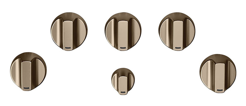 Café 5-Piece Gas Cooktop Brushed Copper Knobs - CXCG1K0PMCU|Boutons cuivre brossé pour surface de cuisson à gaz 5 pièces Café - CXCG1K0PMCU|CXCG1KCU