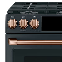 Café Gas Range Brushed Copper Knobs and Handles Set - CXFCGHKPMCU|Ensemble de poignées et de boutons cuivre brossé pour cuisinière à gaz Café – CXFCGHKPMCU|CXFCGHCU