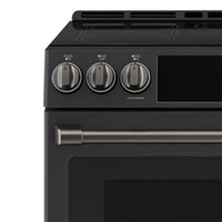 Café Induction Range Brushed Black Knobs and Handles Set - CXFCHHKPMBT|Ensemble de poignées et de boutons noir brossé pour cuisinière à induction Café - CXFCHHKPMBT|CXFCHHBT