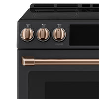 Café Induction Range Brushed Copper Knobs and Handles Set - CXFCHHKPMCU|Ensemble de poignées et de boutons cuivre brossé pour cuisinière à induction Café – CXFCHHKPMCU|CXFCHHCU