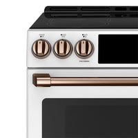 Café Induction Range Brushed Copper Knobs and Handles Set - CXFCHHKPMCU|Ensemble de poignées et de boutons cuivre brossé pour cuisinière à induction Café – CXFCHHKPMCU|CXFCHHCU