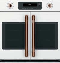 Café French-Door Wall Oven Brushed Copper Knobs and Handles - CXWSFHKPMCU|Poignées et boutons cuivre brossé pour four mural à portes françaises Café - CXWSFHKPMCU|CXWSFHCU