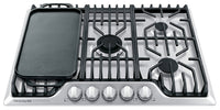 Frigidaire Professional 30'' Gas Cooktop with Griddle - FPGC3077RS|Surface de cuisson à gaz Frigidaire Professional de 30 po avec plaque chauffante – FPGC3077RS|FPGC3077