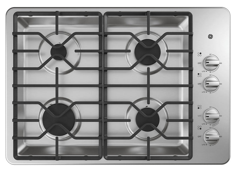 GE 30" Built-In Gas Cooktop - JGP3030SLSS|Surface de cuisson à gaz encastrée GE de 30 po – JGP3030SLSS|JGP3030S