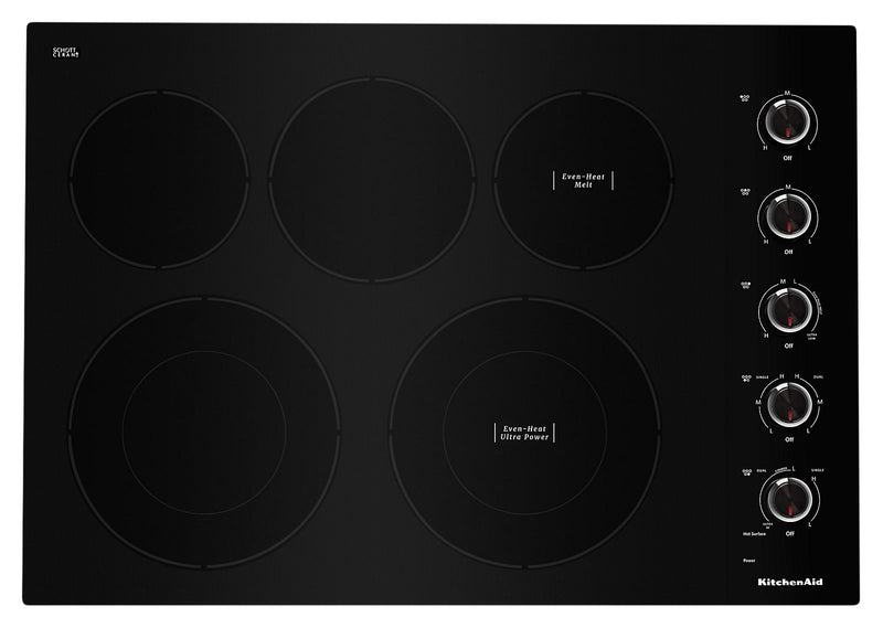 KitchenAid 30" Electric Cooktop with Ultra Power Element - KCES550HBL|Surface de cuisson électrique KitchenAid de 30 po avec élément Ultra PowerMC - KCES550HBL|KCES550B