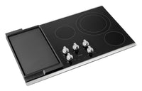 Maytag 36" Electric Cooktop with Reversible Grill and Griddle - MEC8836HS|Surface de cuisson électrique Maytag 36 po avec gril et plaque chauffante réversibles - MEC8836HS|MEC8836S