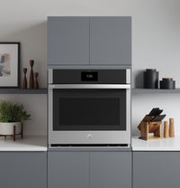 GE Profile 30" 5.0 Cu. Ft. Smart Convection Single Wall Oven with Air Fry - PTS7000SNSS | Four mural simple intelligent 30 po GE Profile 5,0 pi3 convection, friteuse à air chaud - PTS7000SNSS | PTS7000S