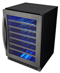 Danby 5.6 Cu. Ft. Black Stainless Steel Wine Cooler – SSWC056D1B-S|Refroidisseur à boissons Danby de 5,6 pi3 en acier inoxydable noir – SSWC056D1B-S|SSWC056D