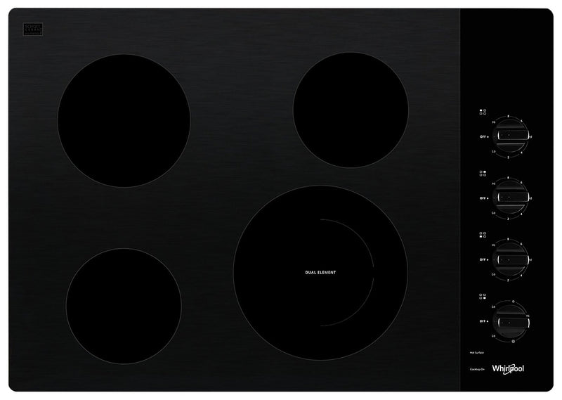 Whirlpool 30-Inch Electric Ceramic Glass Cooktop - WCE55US0HB|Surface de cuisson électrique Whirlpool 30 po en vitrocéramique - WCE55US0HB|WCE550HB