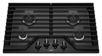 Whirlpool 30" Gas Cooktop with EZ-2-Lift™ Hinged Cast-Iron Grates - WCG55US0HB|Surface de cuisson à gaz Whirlpool 30 po avec grille en fonte à charnières EZ-2-LiftMC - WCG55US0HB|WCG55U0B