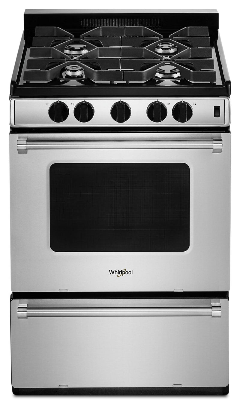 Whirlpool 24-Inch 3.0 Cu. Ft. Freestanding Gas Range - WFG500M4HS|Cuisinière amovible à gaz Whirlpool de 24 po et d'une capacité de 3,0 pi³ - WFG500M4HS|WFG500M4