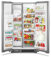 Whirlpool 25 Cu. Ft. Side-by-Side Refrigerator - WRS555SIHZ|Réfrigérateur Whirlpool de 25 pi3 à compartiments juxtaposés - WRS555SIHZ|WRS555HZ