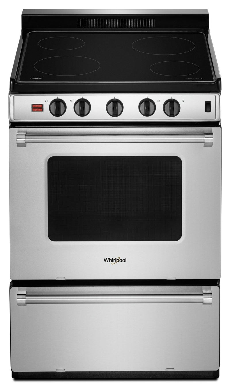 Whirlpool 24" 3.0 Cu. Ft. Freestanding Electric Range - YWFE50M4HS|Cuisinière électrique amovible Whirlpool de 24 po et 3 pi³ - YWFE50M4HS|YWFE50HS