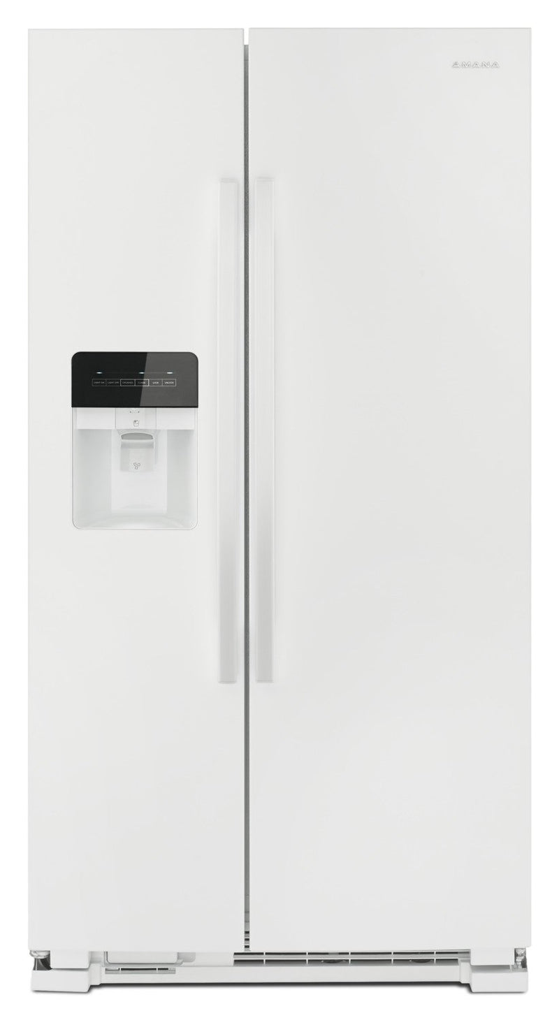 Amana 21 Cu. Ft. Side-By-Side Refrigerator with Dual Pad External Ice and Water Dispenser – ASI2175G|Réfrigérateur Amana de 21 pi³ à compartiments juxtaposés – ASI2175GRW|ASI227GW