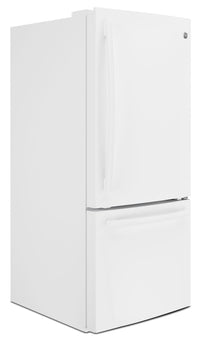 GE 20.9 Cu. Ft. Bottom-Freezer Refrigerator – GDE21DGKWW|Réfrigérateur GE de 20,9 pi³ à congélateur inférieur – GDE21DGKWW|GDE21DKW