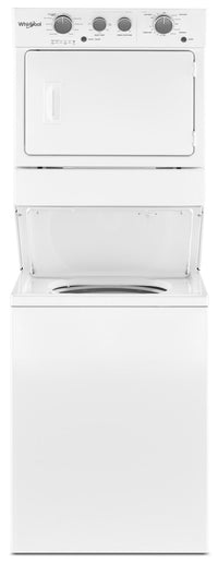 Whirlpool 4.0 cu.ft Electric Stacked Laundry Centre 9 Wash cycles and AutoDry™|Laveuse/sécheuse électriques superposées Whirlpool 4,0 pi3 à 9 cycles de lavage - YWET4027HW|YWET427H