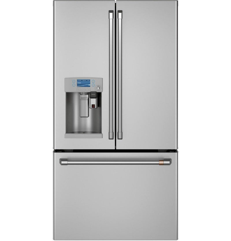 Café 22.1 Cu. Ft. French-Door Refrigerator with Keurig® K-Cup® Brewing System - CYE22UP2MS1 | Réfrigérateur Café 22,1 pi³ à portes françaises avec système d'infusion K-Cup Keurig – CYE22UP2MS1 | CYE22UPS