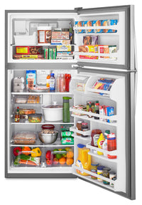 Whirlpool 18.2 Cu. Ft. Top-Mount Refrigerator with Flexi-Slide™ Bin - WRT318FZDM|Réfrigérateur Whirlpool de 18,2 pi³ à congélateur supérieur avec bac Flexi-Slide(MC) - WRT318FZDM|WRT318ZM