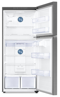 Samsung 30" 17.6 Cu. Ft. Top-Mount Refrigerator - Stainless Steel - RT18M6213SR/AA | Réfrigérateur Samsung de 17,6 pi³ et de 30 po à congélateur supérieur - acier inoxydable - RT18M6213…