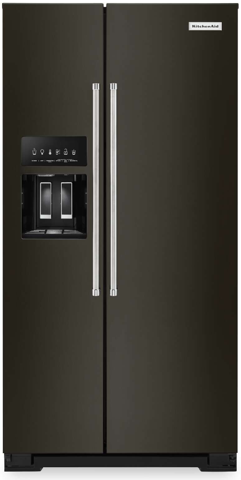 KitchenAid 22.6 Cu. Ft. Counter-Depth Side-by-Side Refrigerator - KRSC703HBS|Réfrigérateur KitchenAid de 22,6 pi³ de profondeur comptoir à compartiments juxtaposés - KRSC703HBS