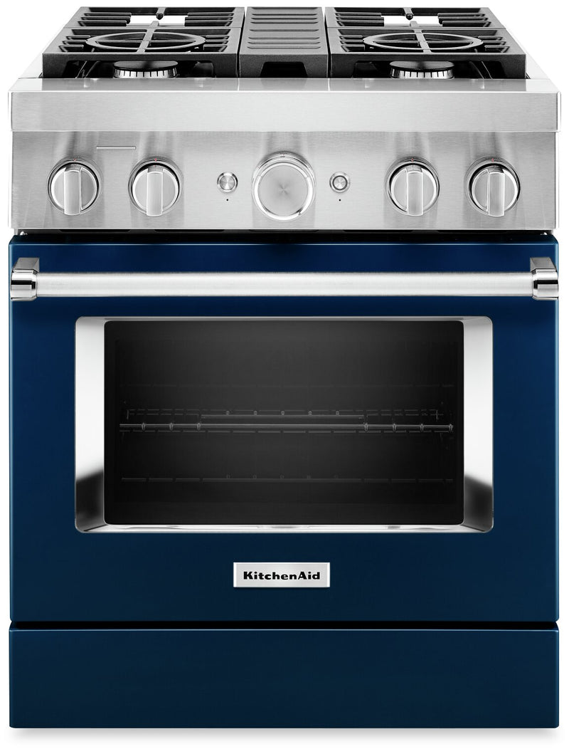 KitchenAid 30" Smart Commercial-Style Dual Fuel Range - KFDC500JIB|Cuisinière hybride intelligente KitchenAid de 30 po de style commercial - KFDC500JIB|KFDC500I