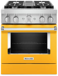 KitchenAid 30" Smart Commercial-Style Dual Fuel Range - KFDC500JYP|Cuisinière hybride intelligente KitchenAid de 30 po de style commercial - KFDC500JYP|KFDC500P