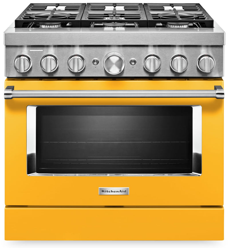 KitchenAid 36" Smart Commercial-Style Gas Range - KFGC506JYP|Cuisinière à gaz intelligente KitchenAid de 36 po de style commercial - KFGC506JYP|KFGC506P