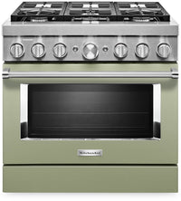 KitchenAid 36" Smart Commercial-Style Dual Fuel Range - KFDC506JAV|Cuisinière hybride intelligente KitchenAid de 36 po de style commercial - KFDC506JAV|KFDC506V