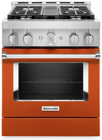 KitchenAid 30" Smart Commercial-Style Dual Fuel Range - KFDC500JSC|Cuisinière hybride intelligente KitchenAid de 30 po de style commercial - KFDC500JSC|KFDC500C