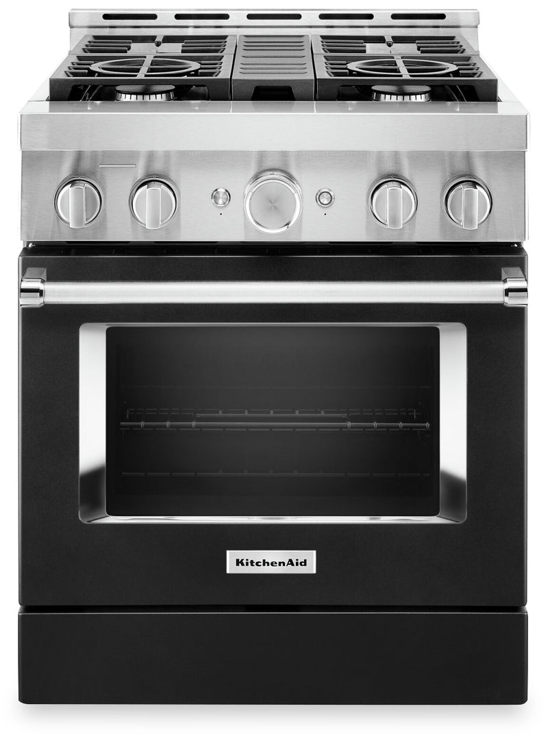 KitchenAid 30" Smart Commercial-Style Dual Fuel Range - KFDC500JBK|Cuisinière hybride intelligente KitchenAid de 30 po de style commercial - KFDC500JBK|KFDC500K