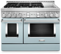 KitchenAid 48" Smart Commercial-Style Dual Fuel Range with Griddle - KFDC558JMB|Cuisinière hybride intelligente KitchenAid 48 po de style commercial, plaque chauffante - KFDC558JMB|KFDC558B