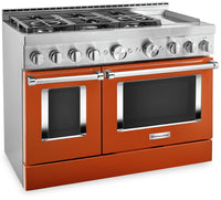 KitchenAid 48" Smart Commercial-Style Gas Range with Griddle - KFGC558JSC|Cuisinière à gaz intelligente KitchenAid 48 po de style commercial, plaque chauffante - KFGC558JSC|KFGC558C