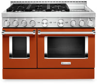 KitchenAid 48" Smart Commercial-Style Gas Range with Griddle - KFGC558JSC|Cuisinière à gaz intelligente KitchenAid 48 po de style commercial, plaque chauffante - KFGC558JSC|KFGC558C