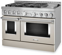 KitchenAid 48" Smart Commercial-Style Dual Fuel Range with Griddle - KFDC558JMH|Cuisinière hybride intelligente KitchenAid 48 po de style commercial, plaque chauffante - KFDC558JMH|KFDC558H