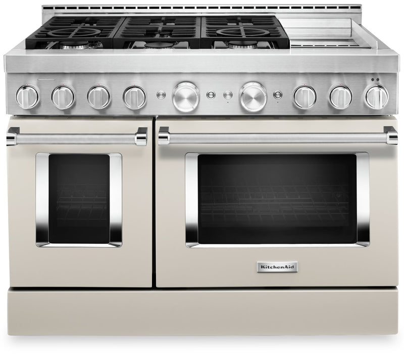 KitchenAid 48" Smart Commercial-Style Dual Fuel Range with Griddle - KFDC558JMH|Cuisinière hybride intelligente KitchenAid 48 po de style commercial, plaque chauffante - KFDC558JMH|KFDC558H