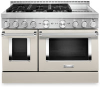 KitchenAid 48" Smart Commercial-Style Gas Range with Griddle - KFGC558JMH|Cuisinière à gaz intelligente KitchenAid 48 po de style commercial, plaque chauffante - KFGC558JMH|KFGC558H