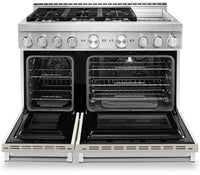 KitchenAid 48" Smart Commercial-Style Dual Fuel Range with Griddle - KFDC558JMH|Cuisinière hybride intelligente KitchenAid 48 po de style commercial, plaque chauffante - KFDC558JMH|KFDC558H