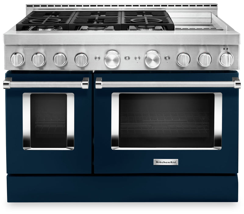 KitchenAid 48" Smart Commercial-Style Dual Fuel Range with Griddle - KFDC558JIB|Cuisinière hybride intelligente KitchenAid 48 po de style commercial, plaque chauffante - KFDC558JIB|KFDC558I