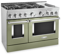 KitchenAid 48" Smart Commercial-Style Gas Range with Griddle - KFGC558JAV|Cuisinière à gaz intelligente KitchenAid 48 po de style commercial, plaque chauffante - KFGC558JAV|KFGC558V