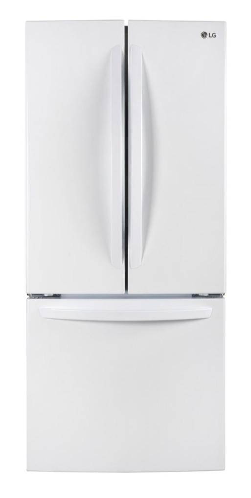 LG 21.8 Cu. Ft. 3-Door French Door Refrigerator - LRFNS2200W|Réfrigérateur LG de 21,8 pi³ à portes françaises à congélateur inférieur - LRFNS2200W|LRFNS22W