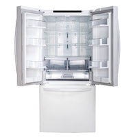 LG 21.8 Cu. Ft. 3-Door French Door Refrigerator - LRFNS2200W|Réfrigérateur LG de 21,8 pi³ à portes françaises à congélateur inférieur - LRFNS2200W|LRFNS22W