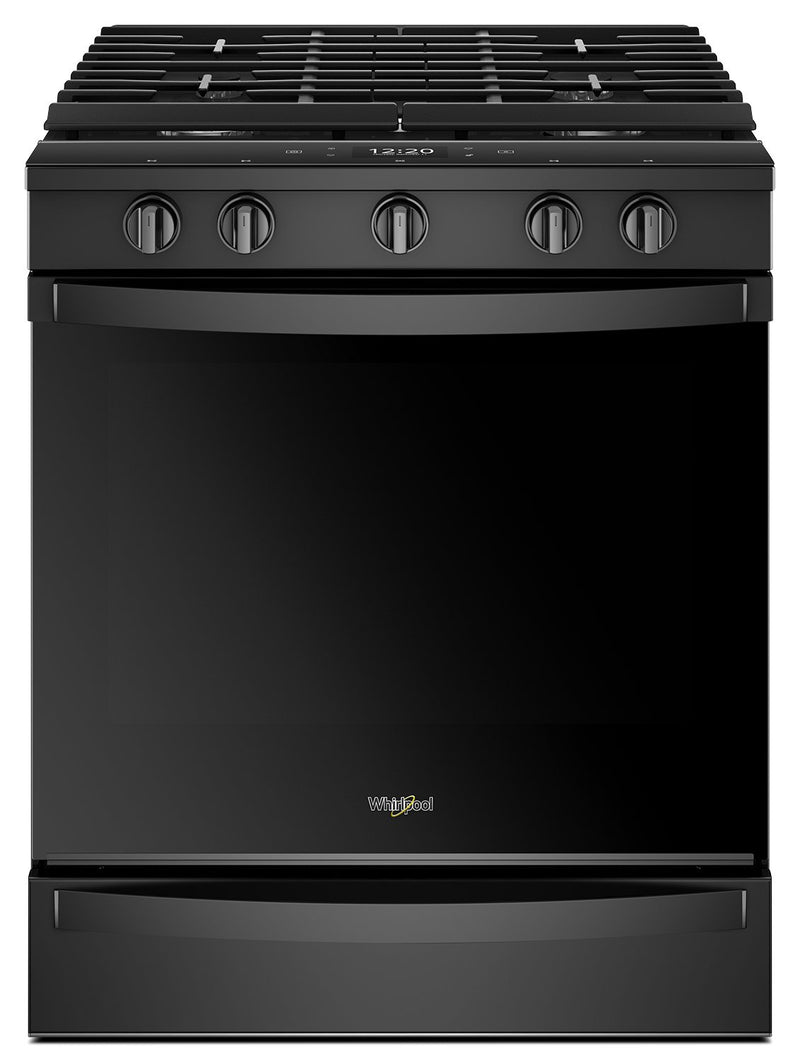 Whirlpool 5.8 Cu. Ft. Smart Slide-in Gas Range with EZ-2-Lift™ Hinged Cast-iron Grates - WEG750H0HB|Cuisinière intelligente à gaz encastrée Whirlpool de 5,8 pi3 avec grilles EZ-2-LiftMC - WEG750H0HB|WEG750HB