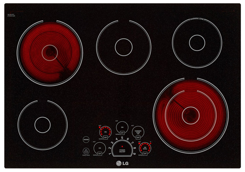 LG 30" Electric Cooktop – LCE3010SB|Surface de cuisson électrique LG de 30 po – LCE3010SB|LCE3010B