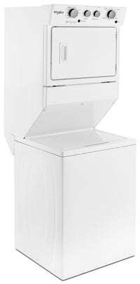 Whirlpool 4.0 cu.ft Electric Stacked Laundry Centre 9 Wash cycles and AutoDry™|Laveuse/sécheuse électriques superposées Whirlpool 4,0 pi3 à 9 cycles de lavage - YWET4027HW|YWET427H