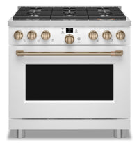 Café 6.2 Cu. Ft. Smart Commercial-Style 6-Burner Gas Range - CGY366P4TW2 | Cuisinière à gaz intelligente Café de style commercial de 6,2 pi3 à 6 brûleurs - CGY366P4TW2 | CGY366TW