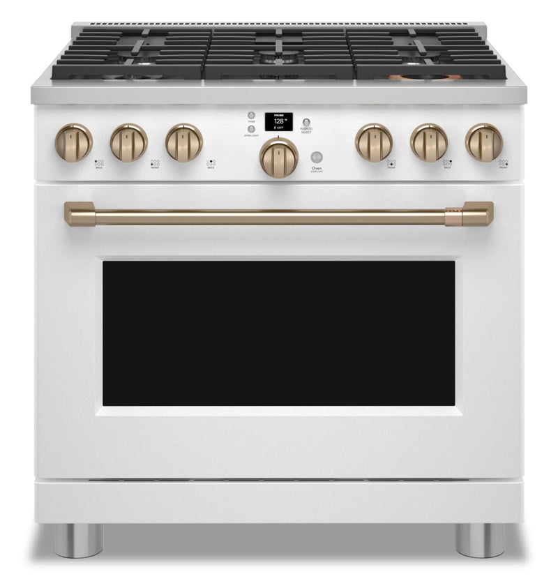 Café 6.2 Cu. Ft. Smart Commercial-Style 6-Burner Gas Range - CGY366P4TW2 | Cuisinière à gaz intelligente Café de style commercial de 6,2 pi3 à 6 brûleurs - CGY366P4TW2 | CGY366TW