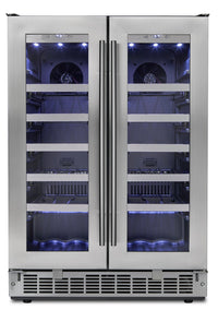 Silhouette Napa 4.7 Cu. Ft. 42-Bottle French-Door Wine Cooler - DWC047D1BSSPR | Refroidisseur à vin Silhouette Napa à portes françaises 4,7 pi3 pour 42 bouteilles - DWC047D1BSSPR | DWC047DS