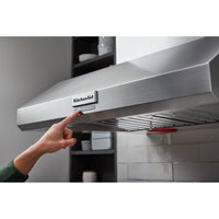 KitchenAid® 36" Commercial-Style Wall-Mount Canopy Range Hood - KVWC956KSS | Hotte de cuisinière murale à pavillon KitchenAid de style commercial de 36 po - KVWC956KSS | KVW956SS