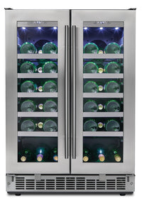 Silhouette Napa 4.7 Cu. Ft. 42-Bottle French-Door Wine Cooler - DWC047D1BSSPR | Refroidisseur à vin Silhouette Napa à portes françaises 4,7 pi3 pour 42 bouteilles - DWC047D1BSSPR | DWC047DS